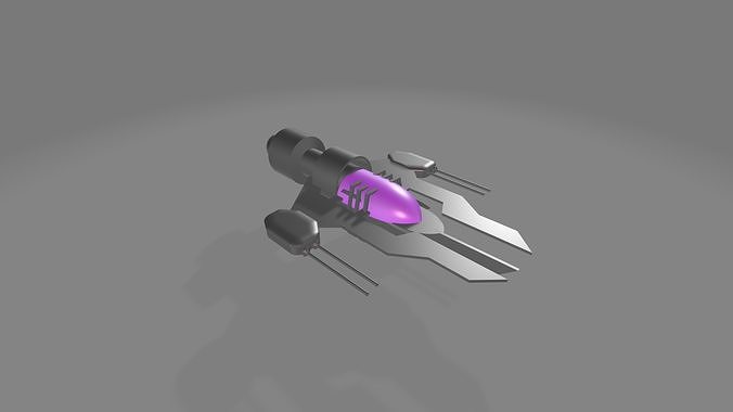 Interceptor Starship - High-Quality OBJ 3D Model 3D model