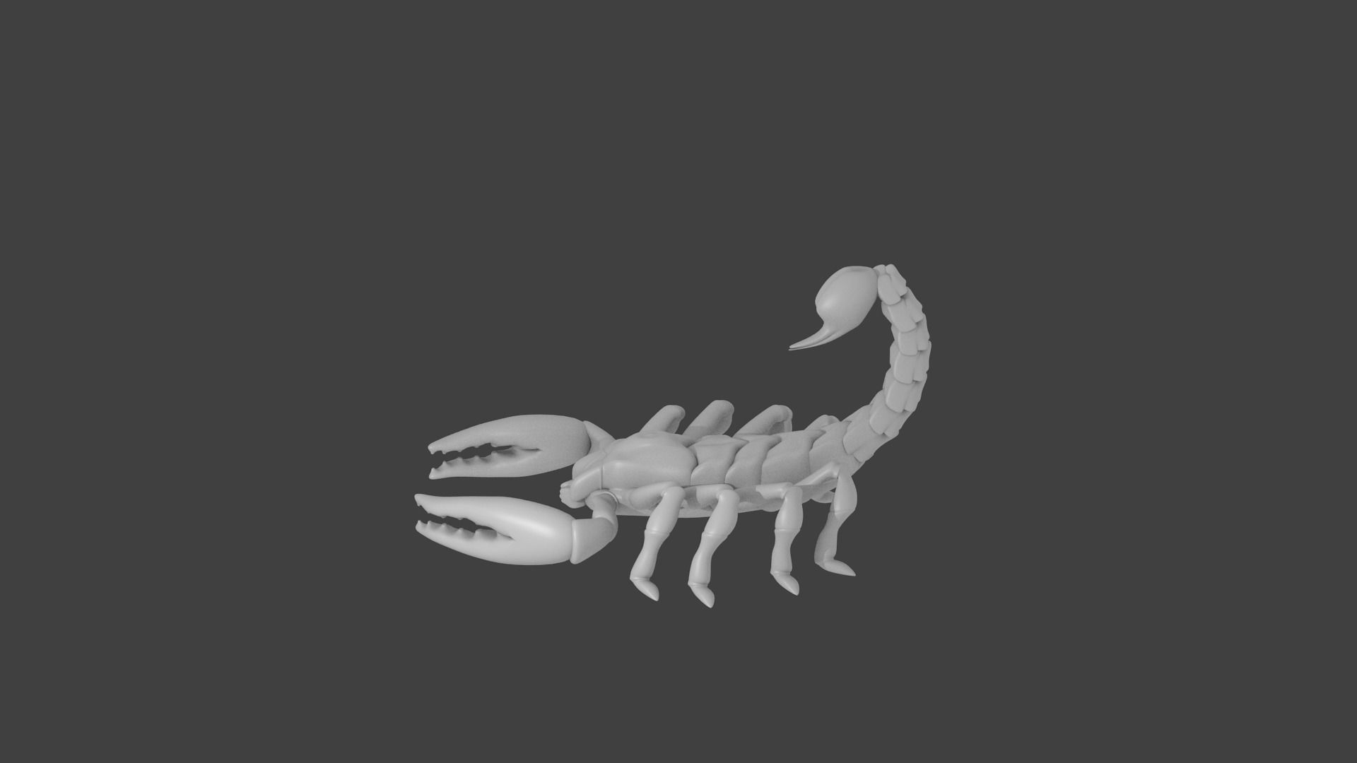Lowpoly Scorpion 3D Model 3D print model_3