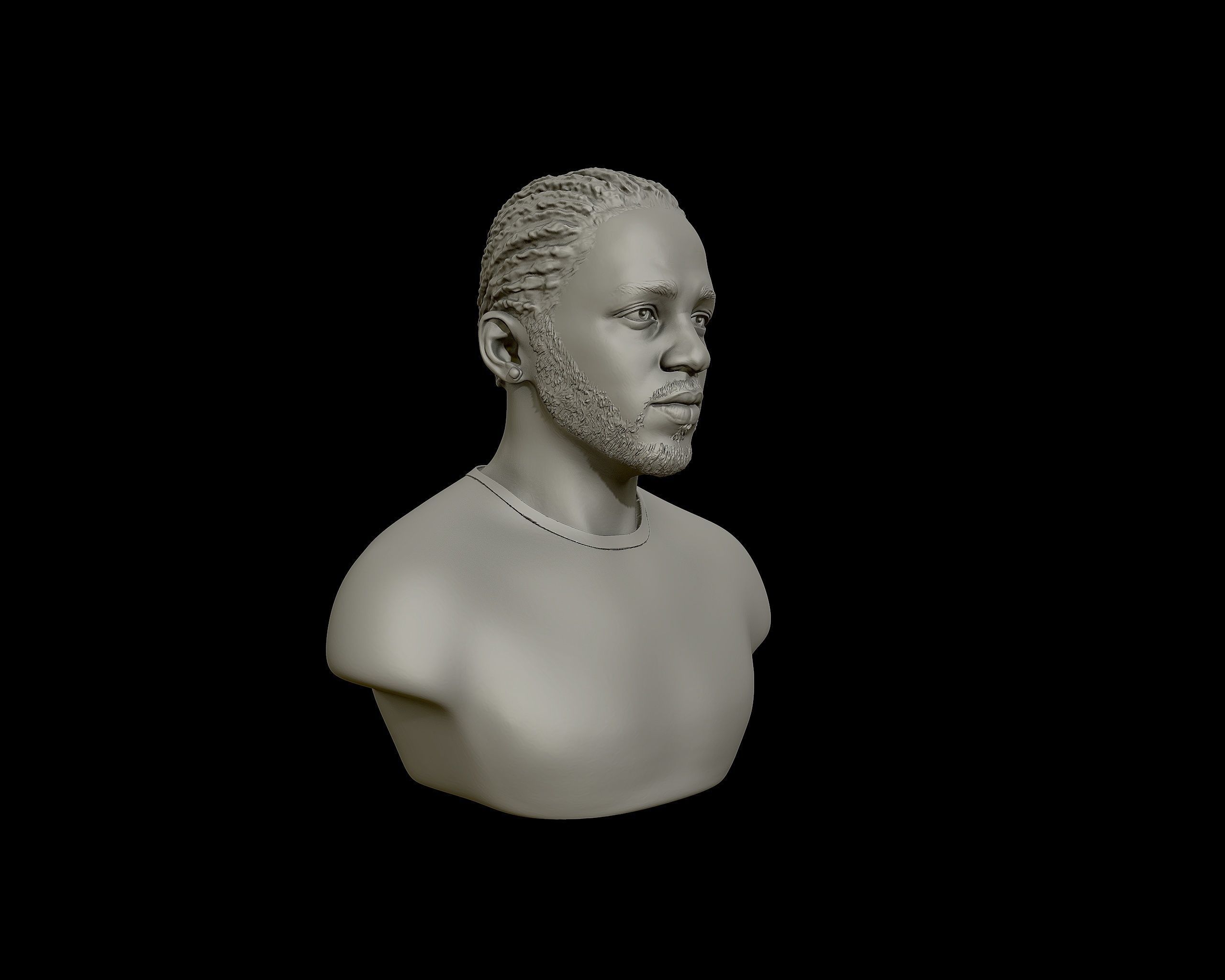 Kendrick Lamar model 1 Bust 3D print model_27
