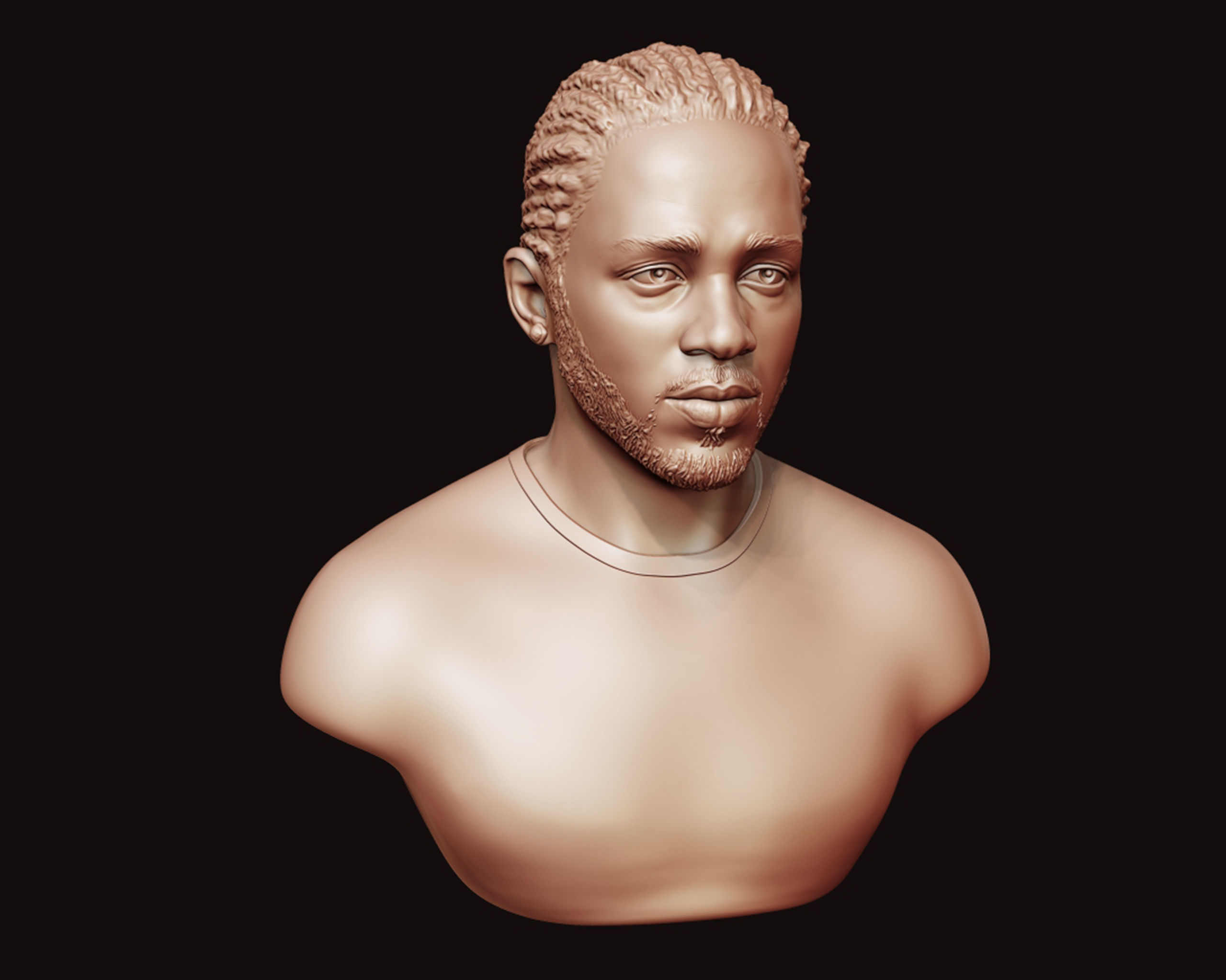 Kendrick Lamar model 1 Bust 3D print model_6
