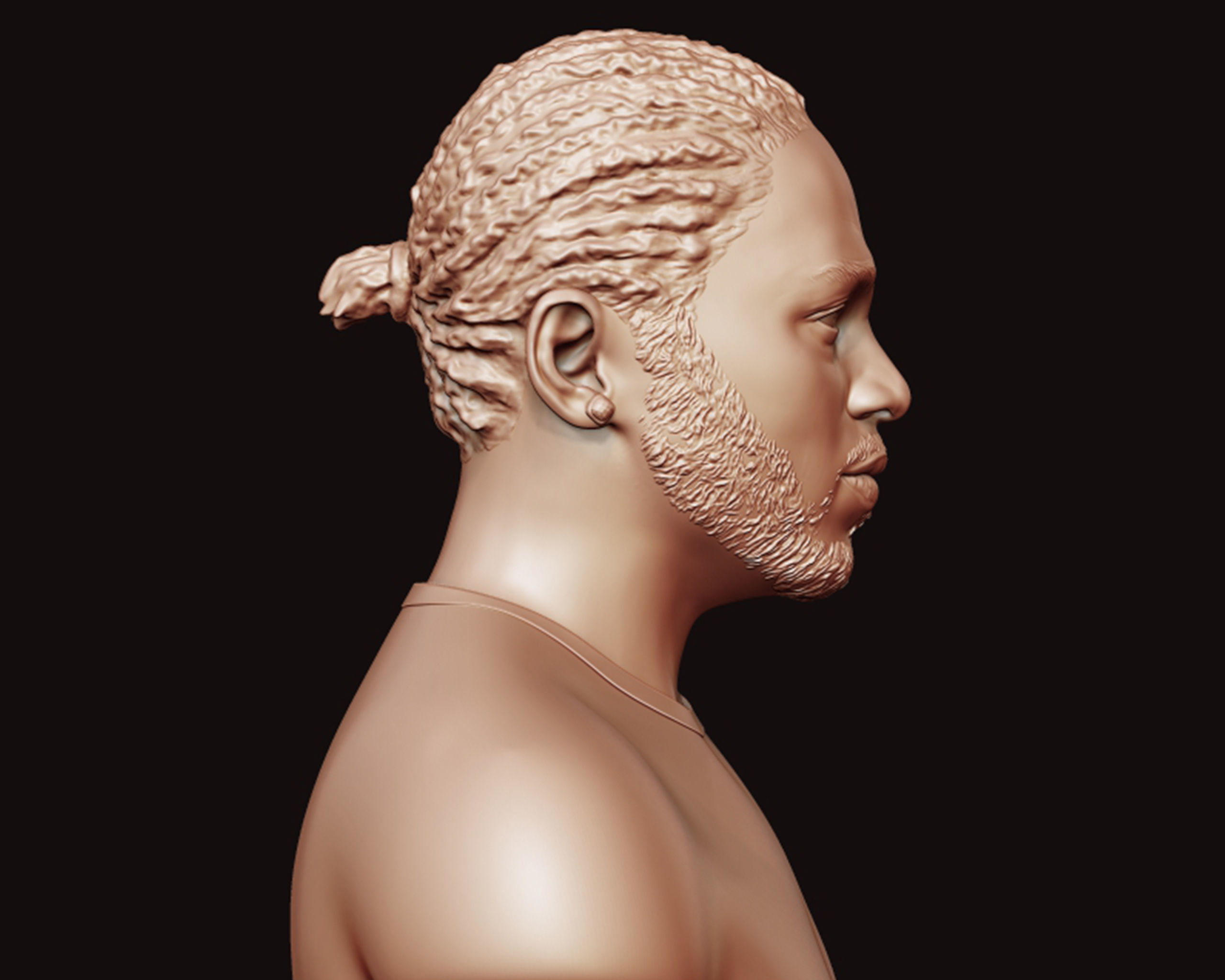 Kendrick Lamar model 1 Bust 3D print model_5