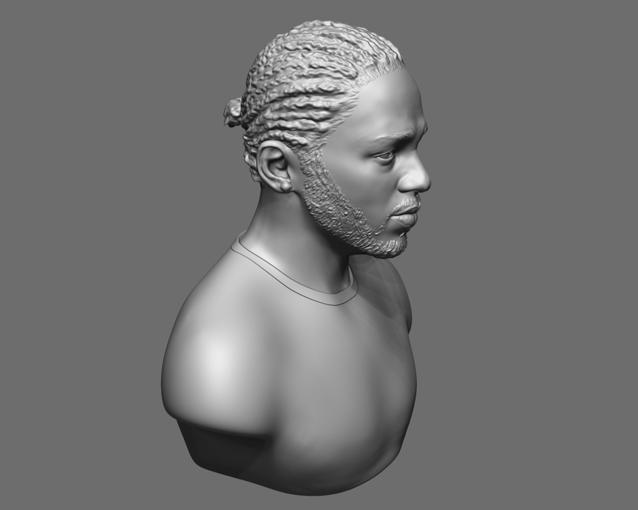 Kendrick Lamar model 1 Bust 3D print model_14