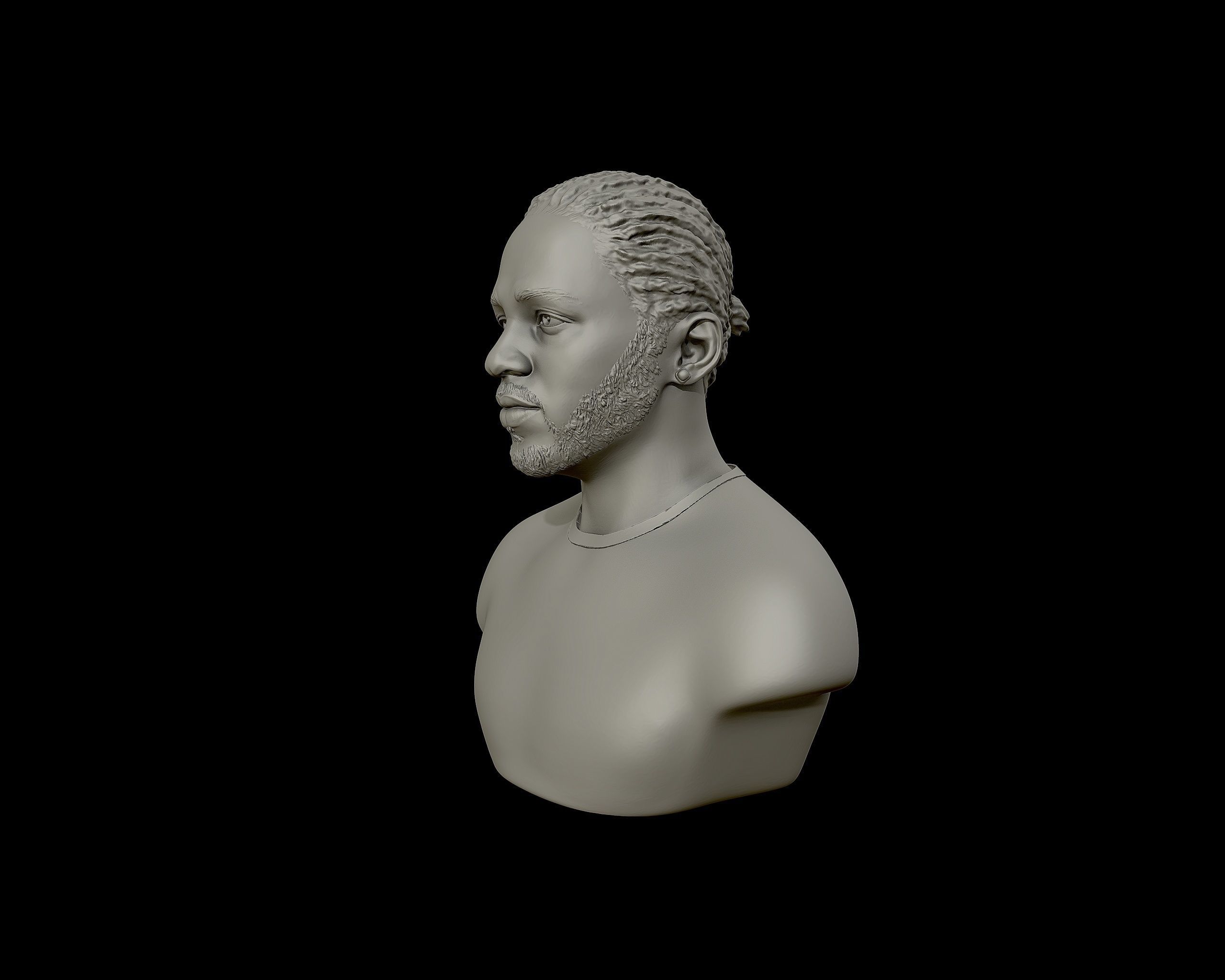 Kendrick Lamar model 1 Bust 3D print model_23