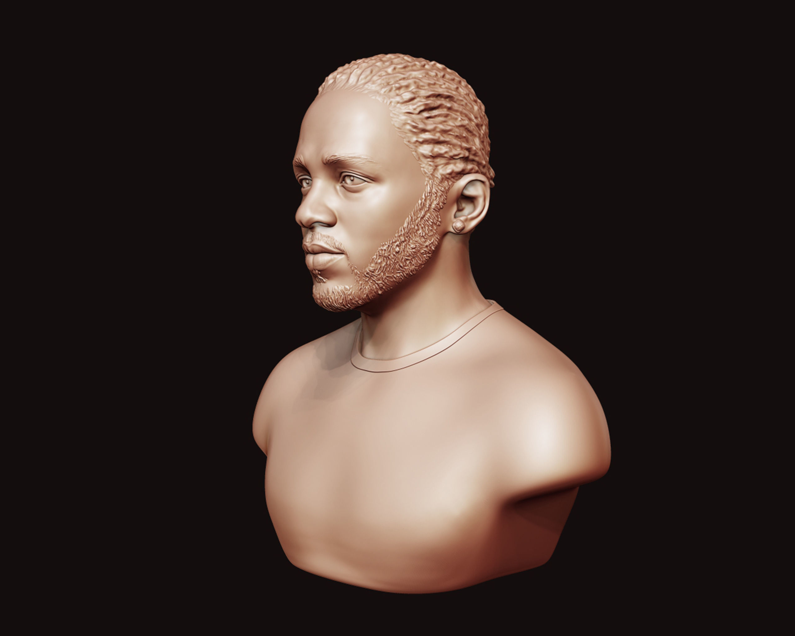 Kendrick Lamar model 1 Bust 3D print model_7