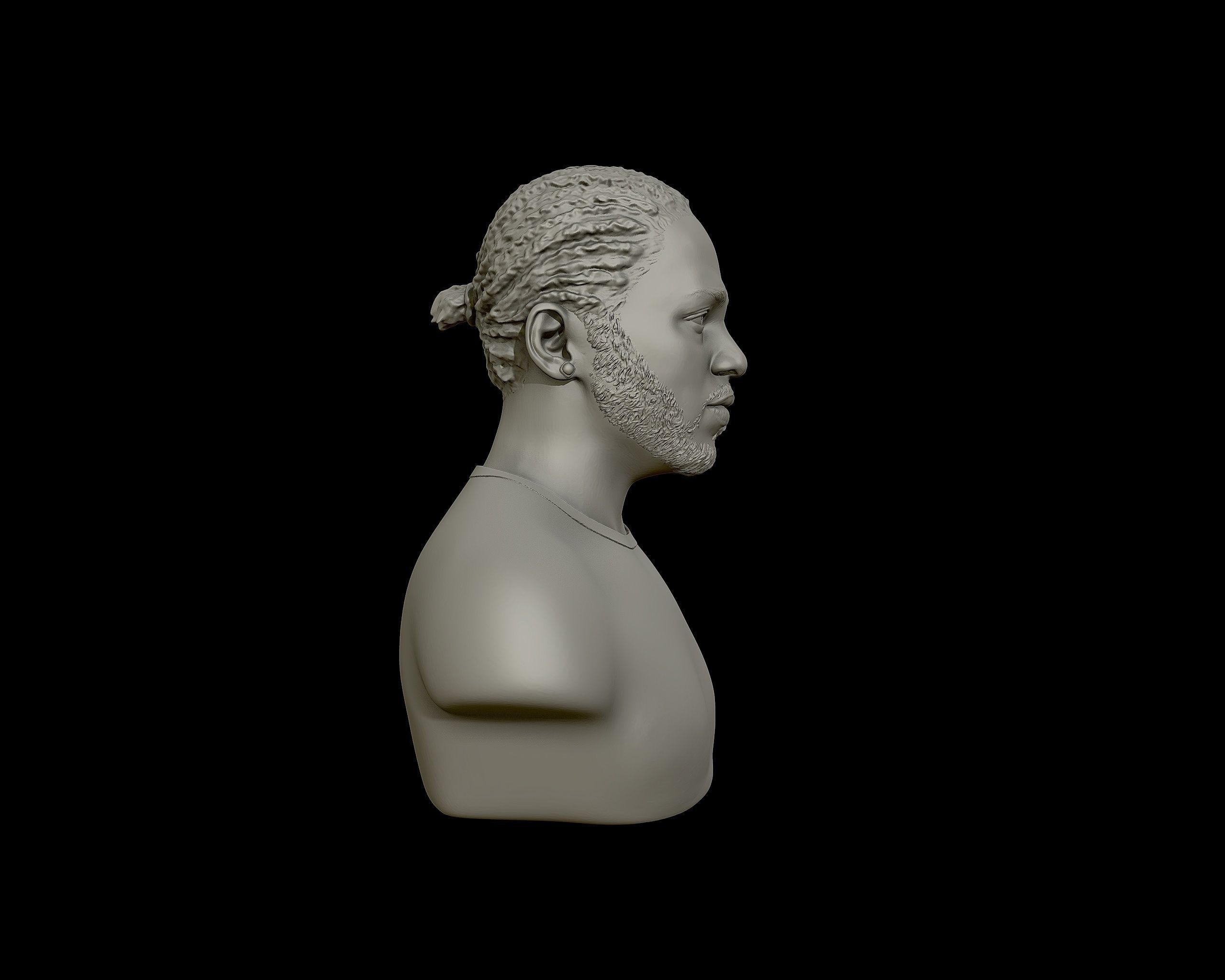 Kendrick Lamar model 1 Bust 3D print model_26
