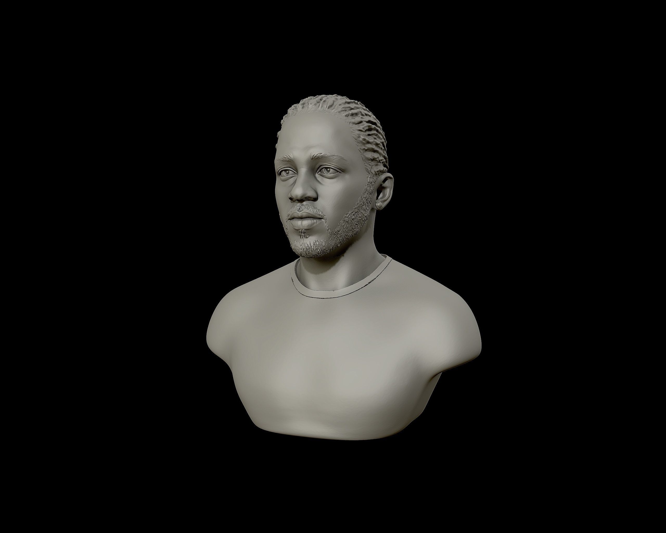 Kendrick Lamar model 1 Bust 3D print model_21