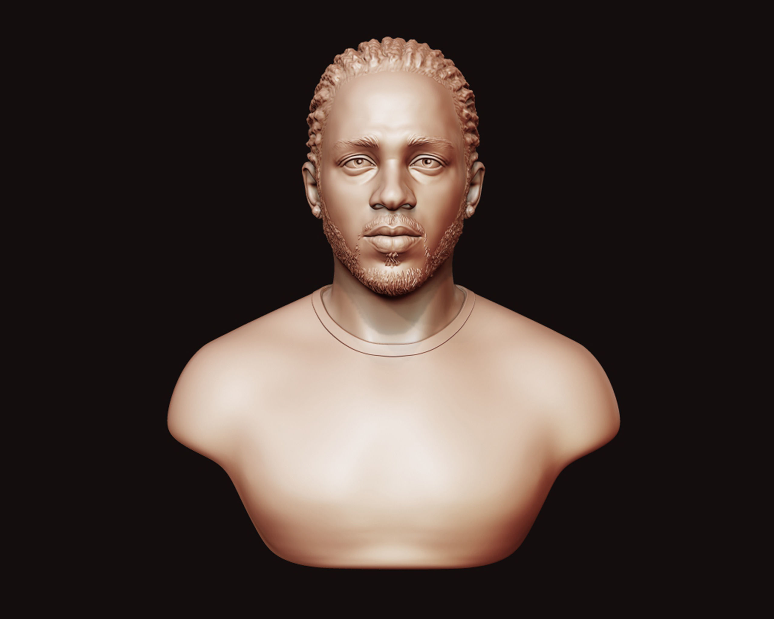 Kendrick Lamar model 1 Bust 3D print model_2