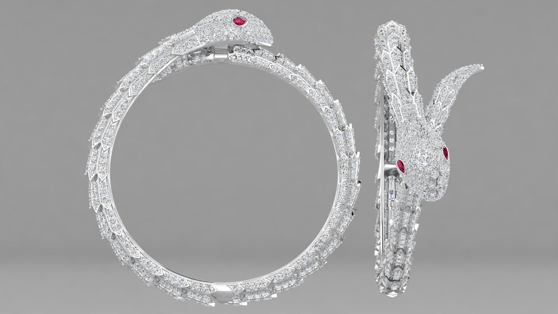 Bracelet Snake 3D print model_5