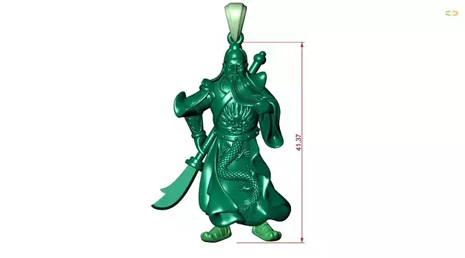 Guan Yi pendant 3D print model