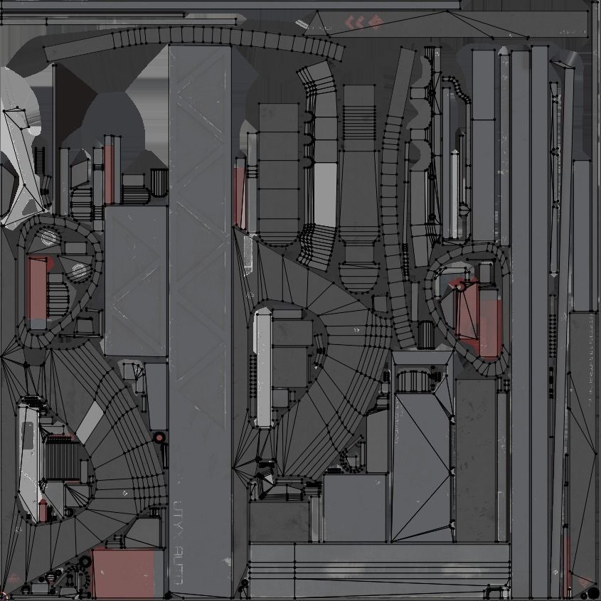 Sci-Fi Bullpup Rifle Low-poly 3D model_7