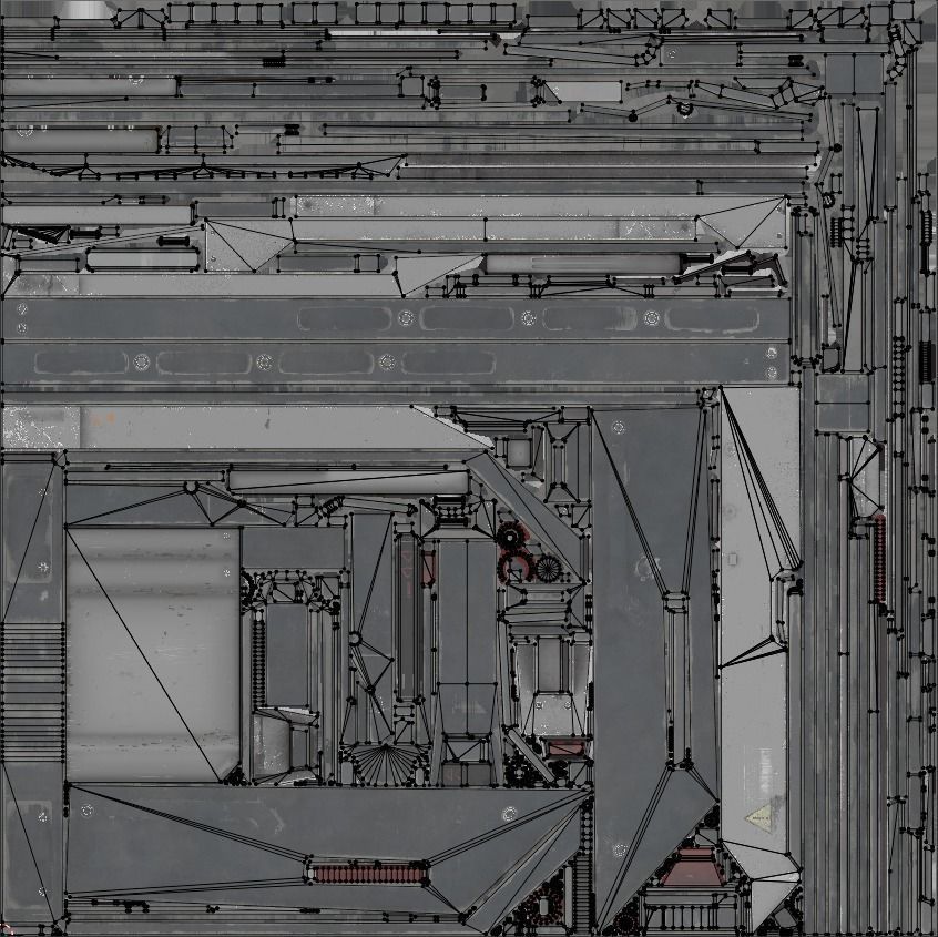 Sci-Fi Bullpup Rifle Low-poly 3D model_8