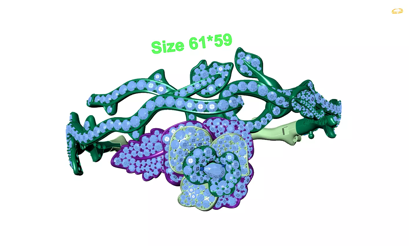 Bracelet Flower 3D print model_0