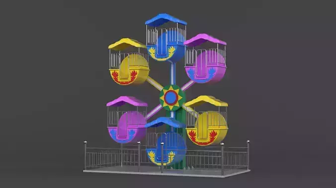 Carousel colorful ferris wheel