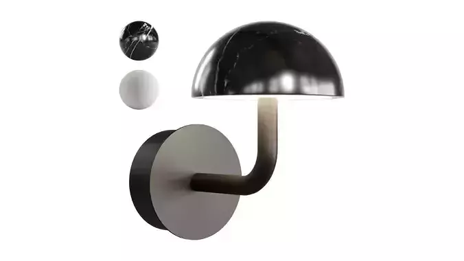 Dussa A1307 Wall Lamp by Aromas 3D model