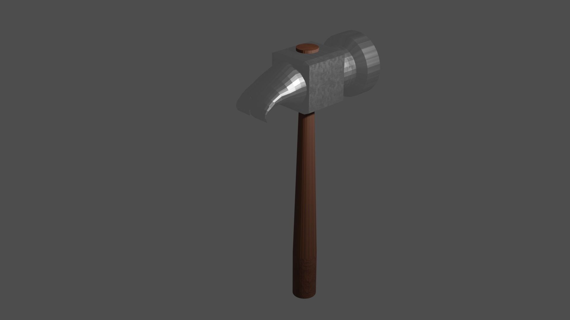 Simple hammer Free low-poly 3D model_4