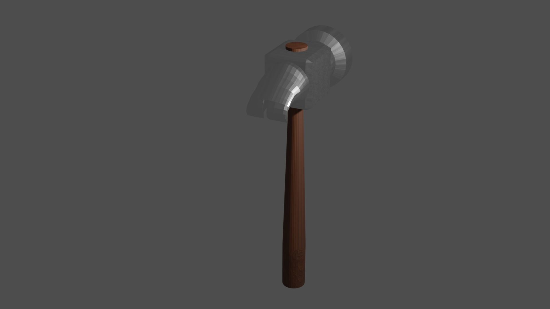 Simple hammer Free low-poly 3D model_7