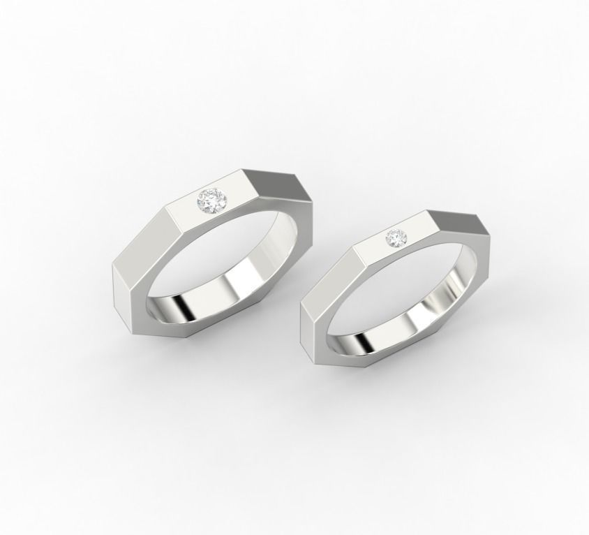 220325 R a couple of rings with strict lines geometry 3D print model_1