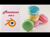 Macarons colorful macaroons Free 3D model_1