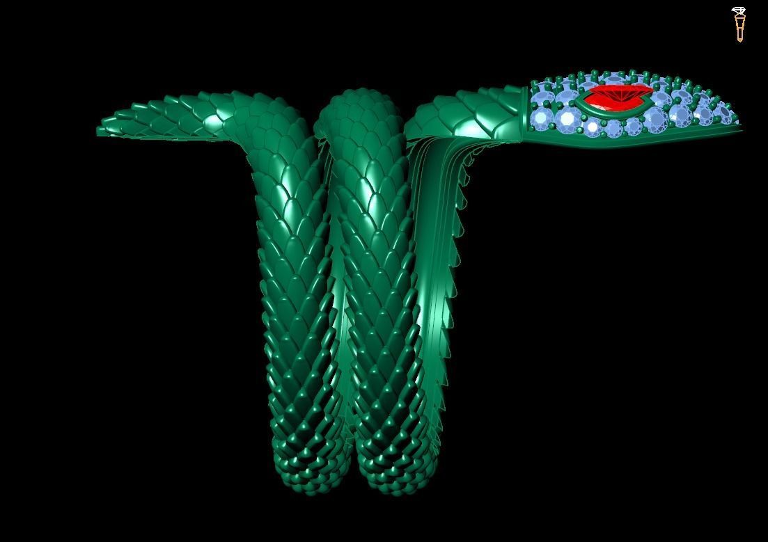 Ring Snake 3D print model_2