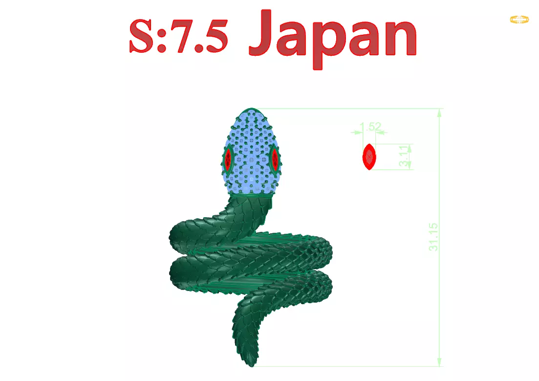 Ring Snake 3D print model_0