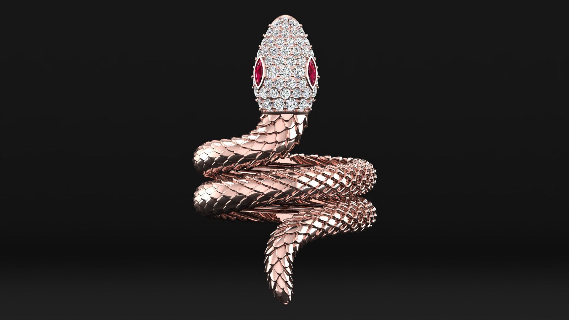 Ring Snake 3D print model_5