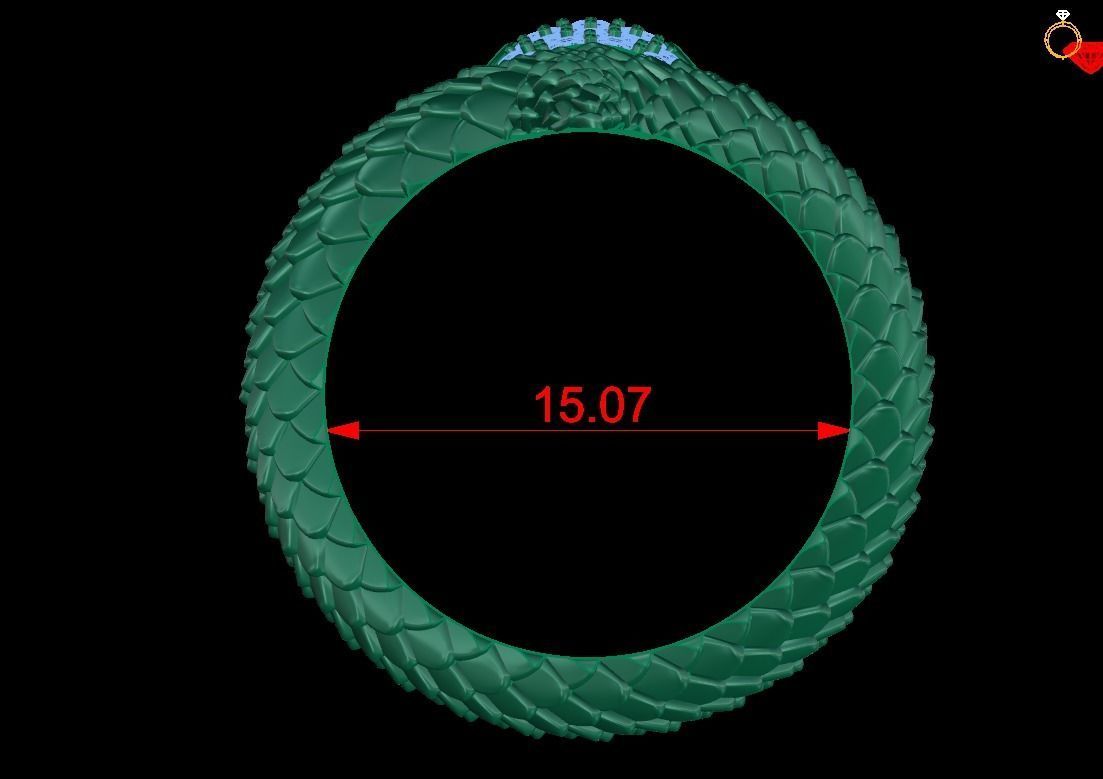 Ring Snake 3D print model_1