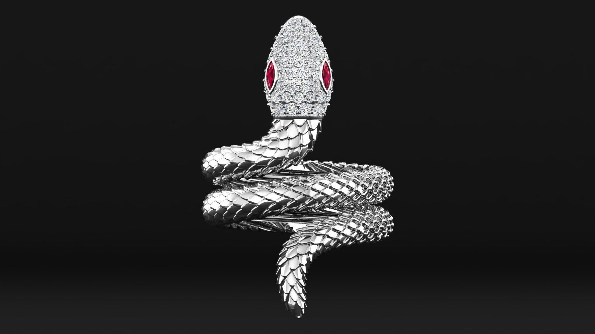 Ring Snake 3D print model_3