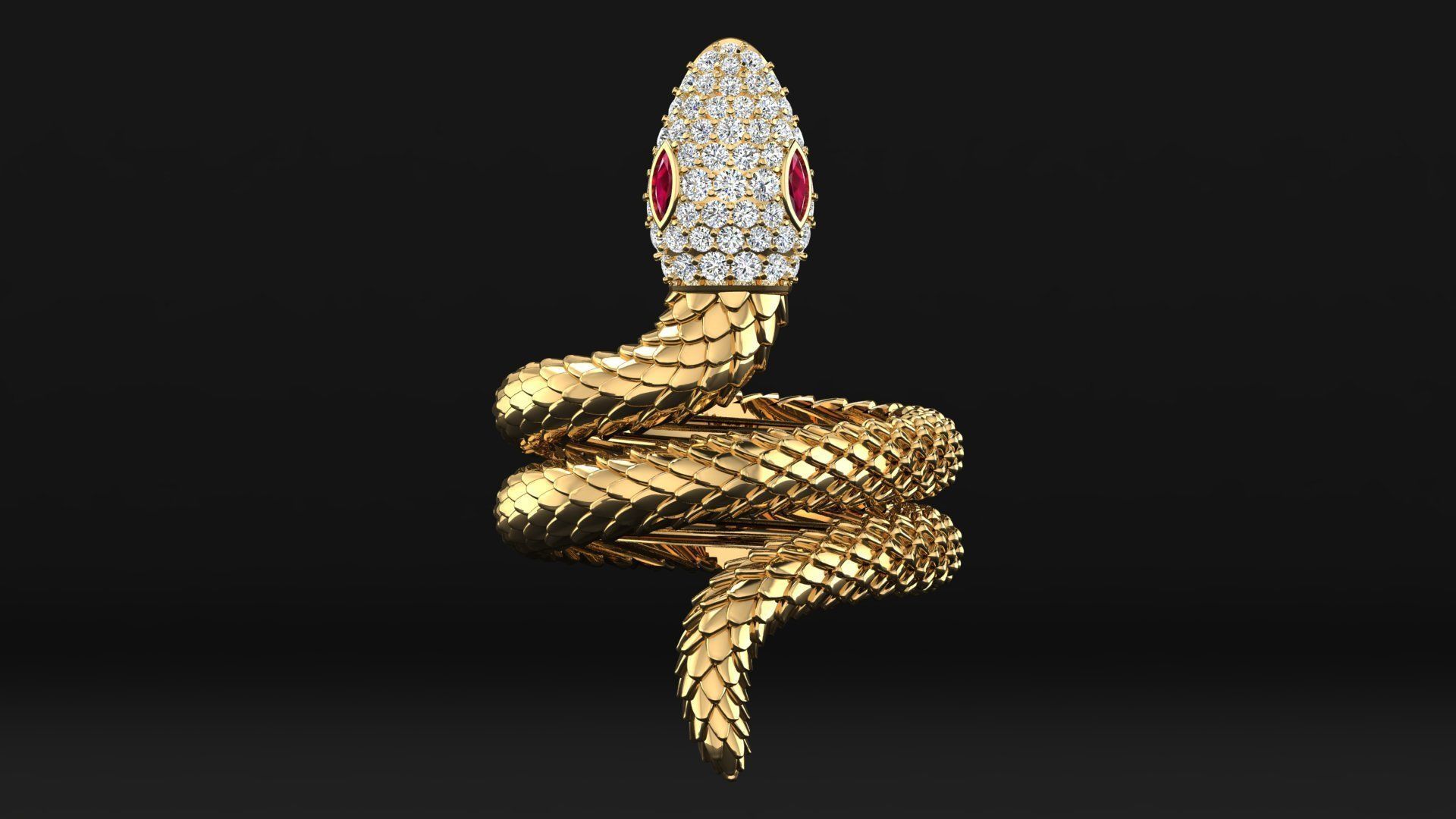 Ring Snake 3D print model_4