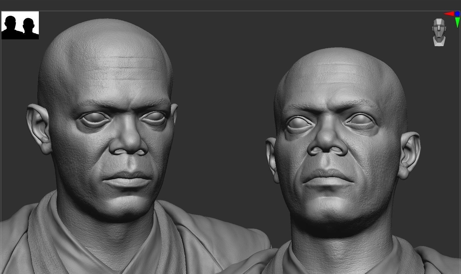 Mace Windu Bust 3D print model_4