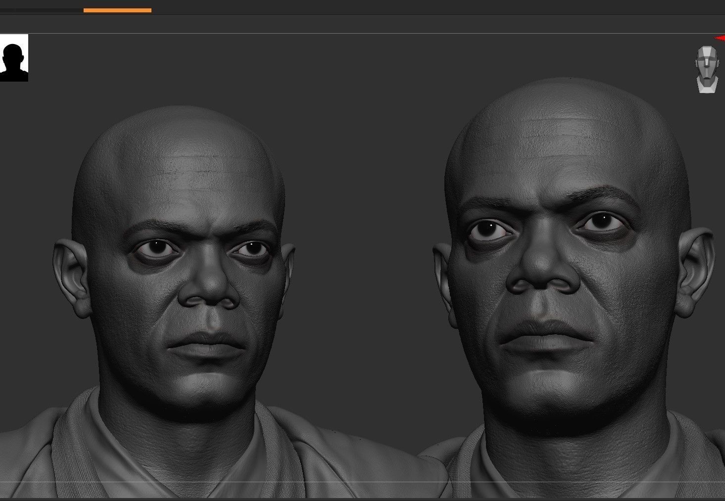 Mace Windu Bust 3D print model_1