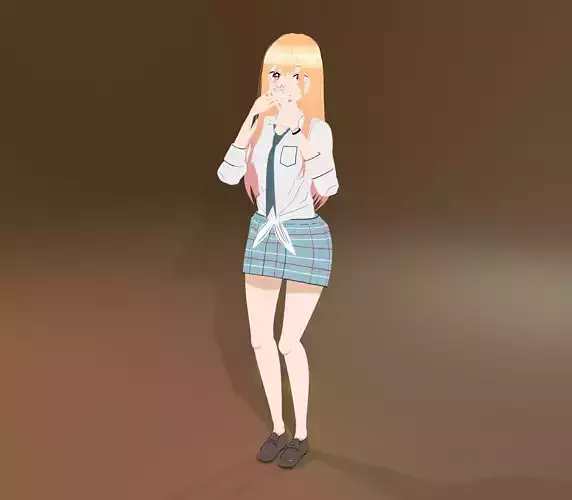Anime Marin Kitagawa Rigging Low-poly 3D model