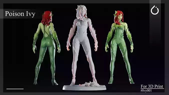 Poison Ivy 3d Print Statue  Pose 001 3D print model