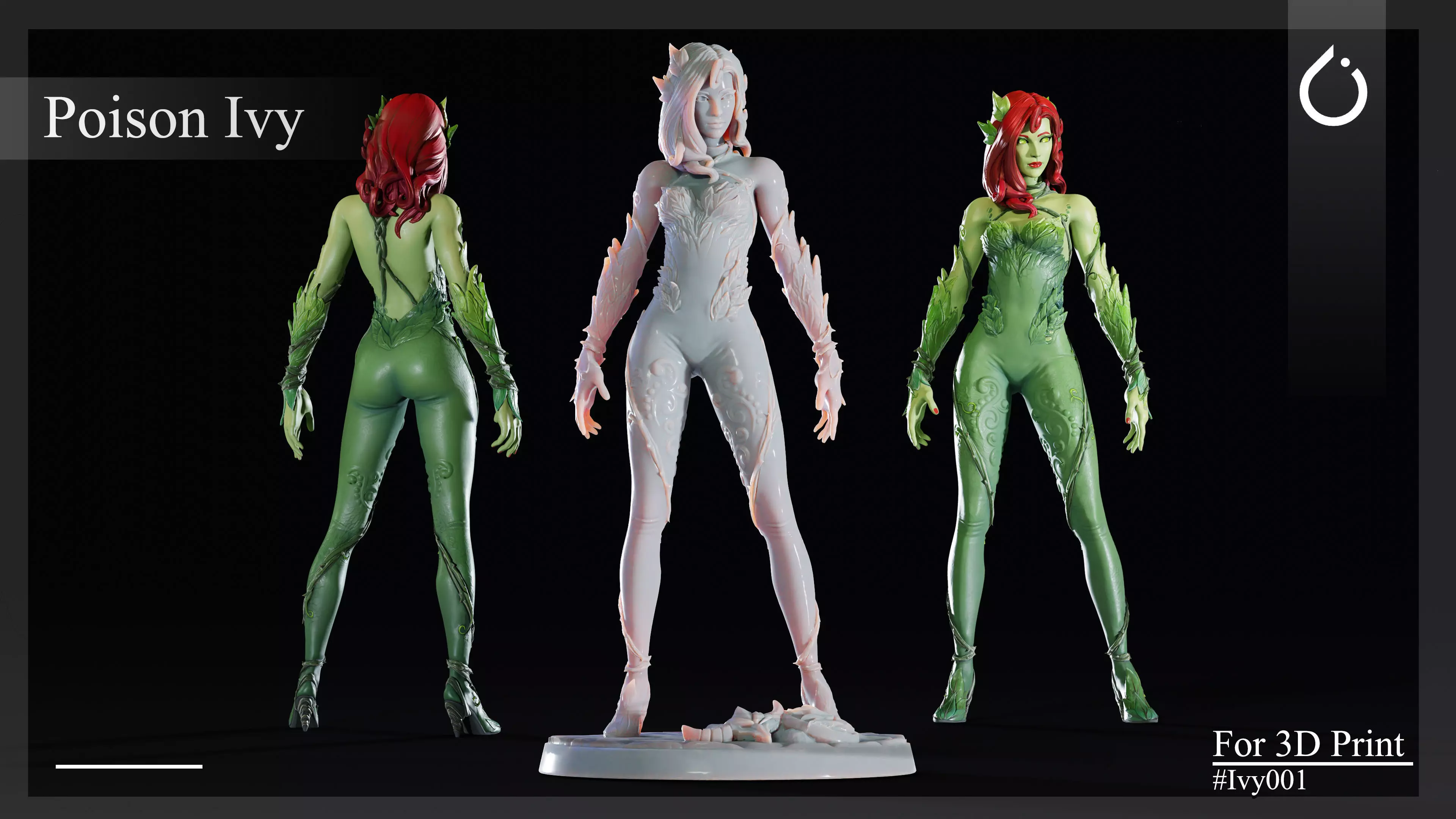 Poison Ivy 3d Print Statue  Pose 001 3D print model_0