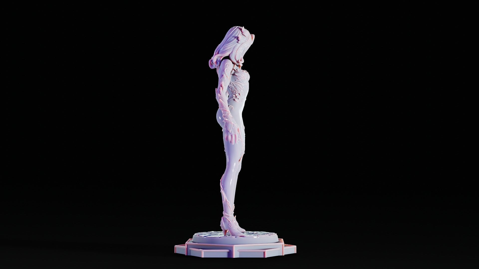 Poison Ivy 3d Print Statue  Pose 001 3D print model_4