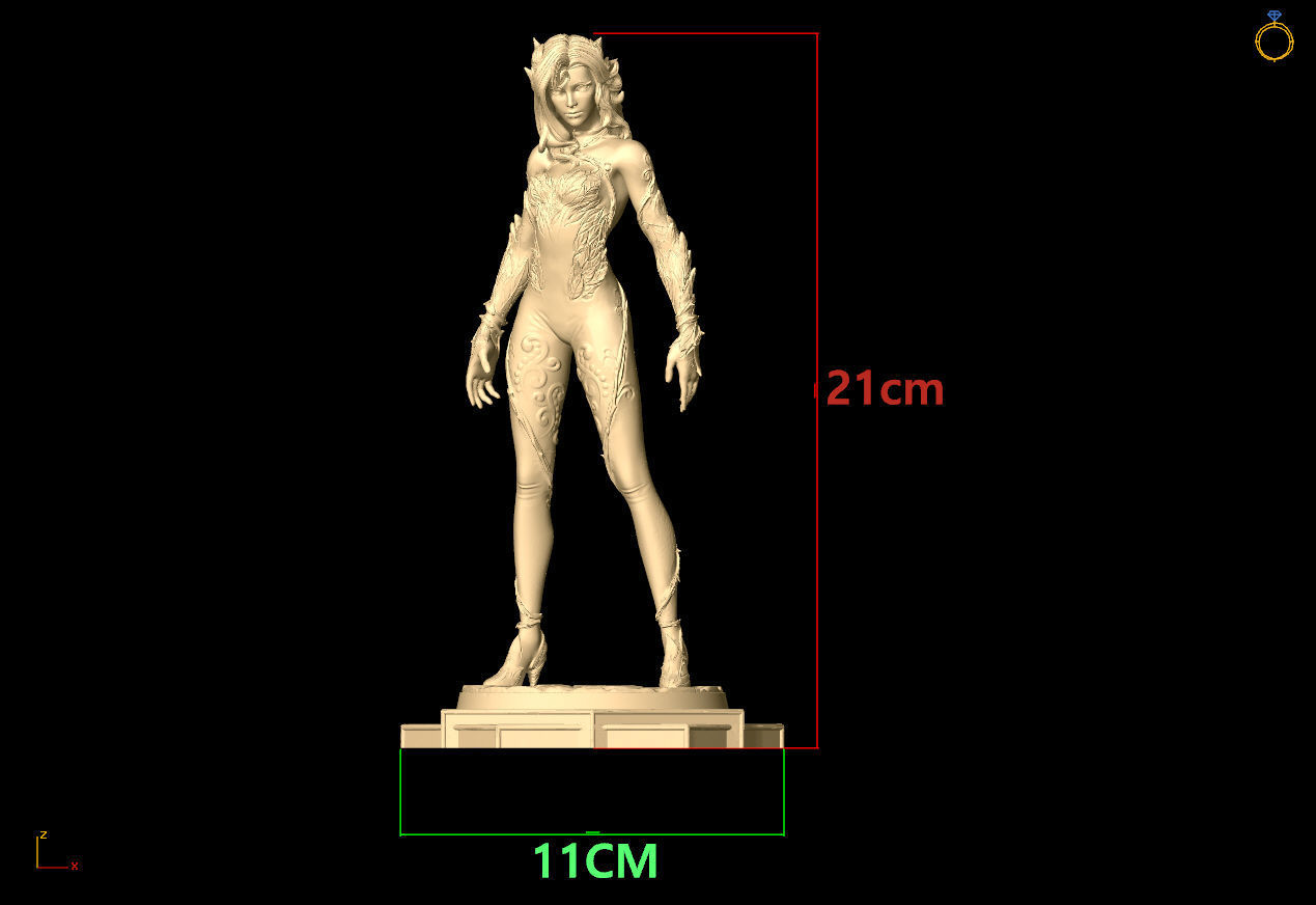 Poison Ivy 3d Print Statue  Pose 001 3D print model_3