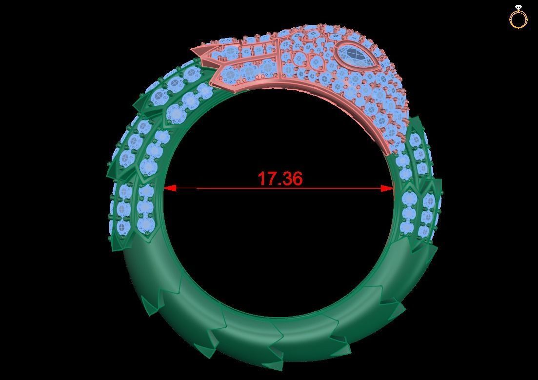 Ring Snake 3D print model_1