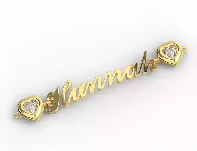 220304 N Br necklace or bracelet with name Hannah