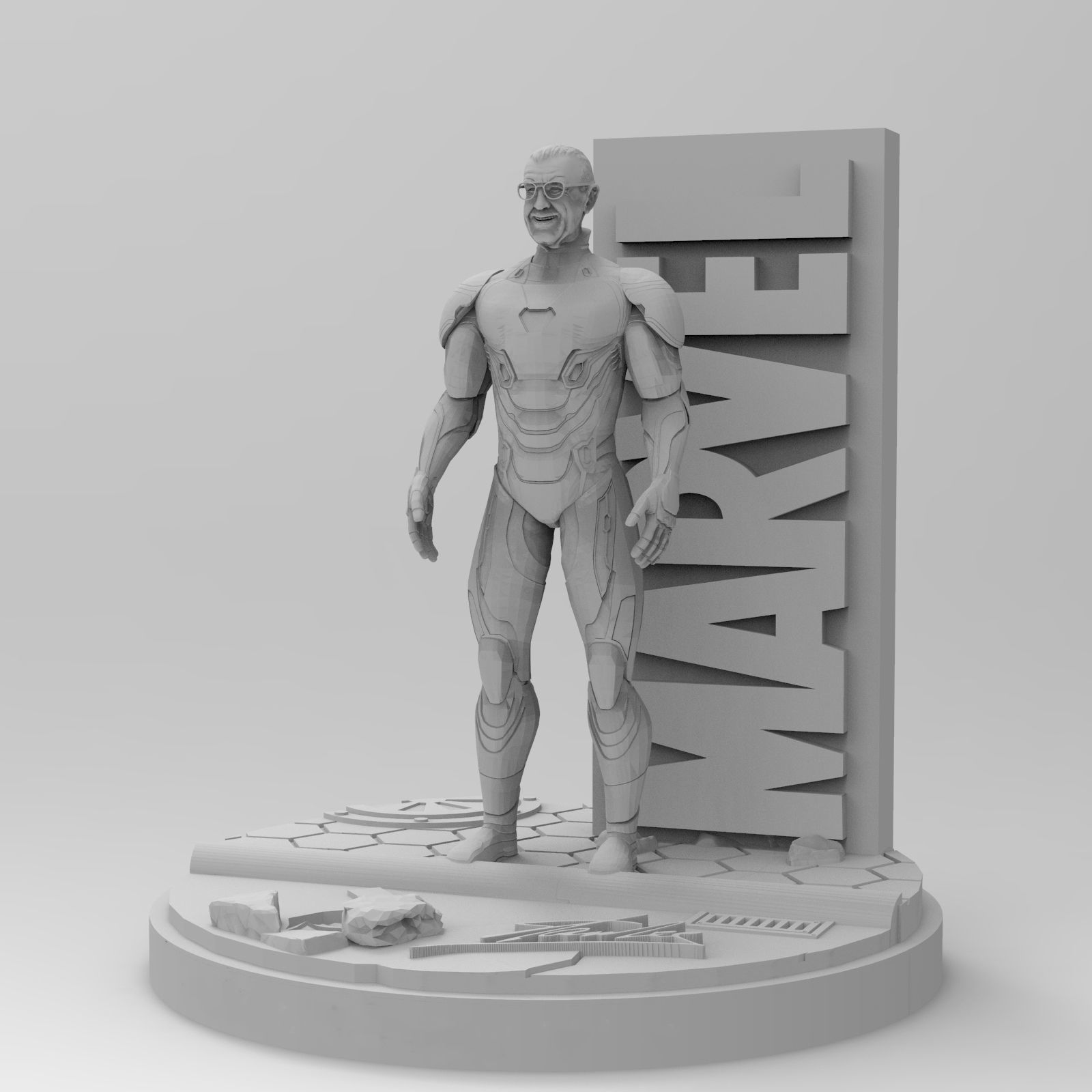 Stan Lee 2018 3D Model Ready to Print STL 3D print model_1