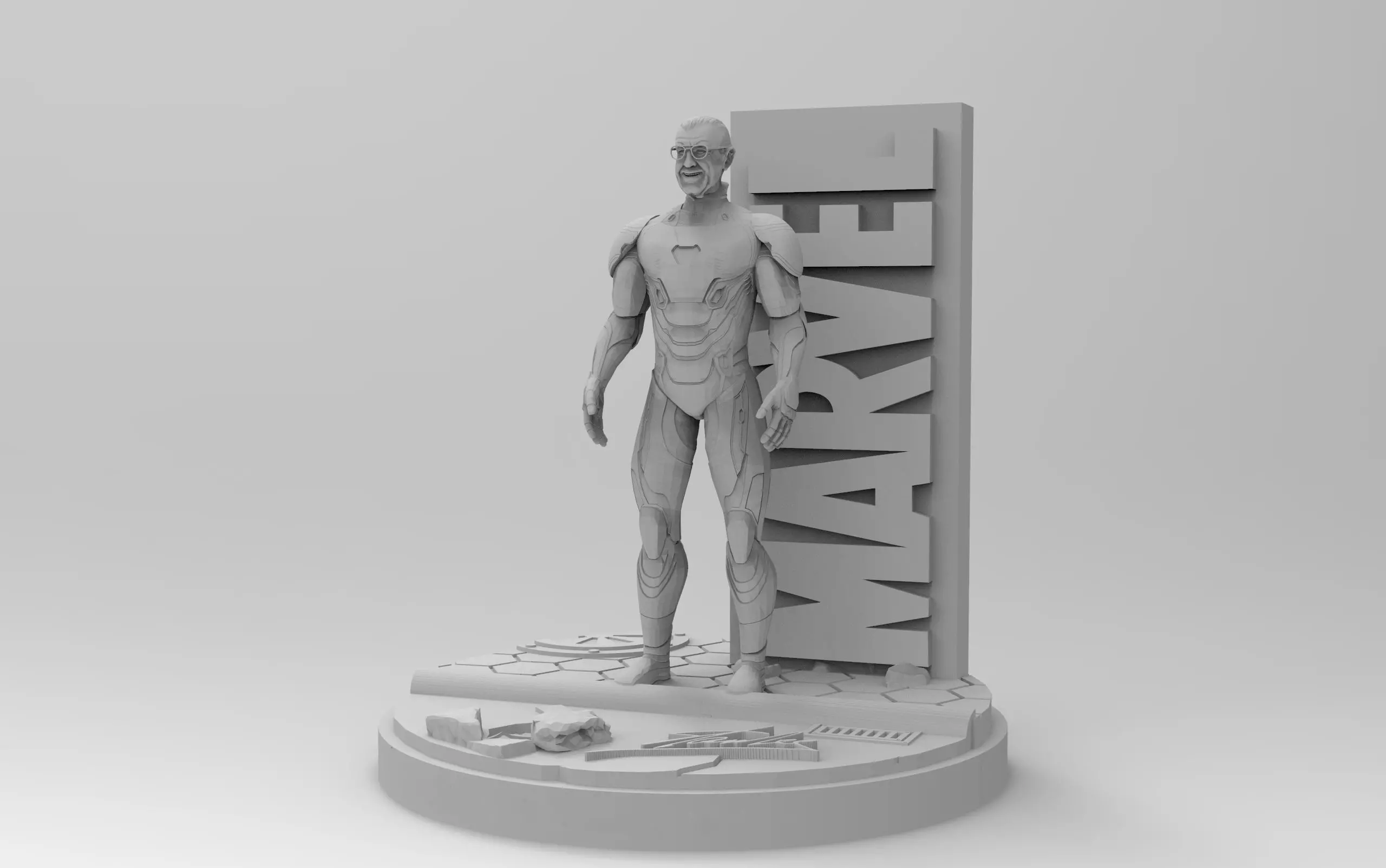 Stan Lee 2018 3D Model Ready to Print STL 3D print model_0