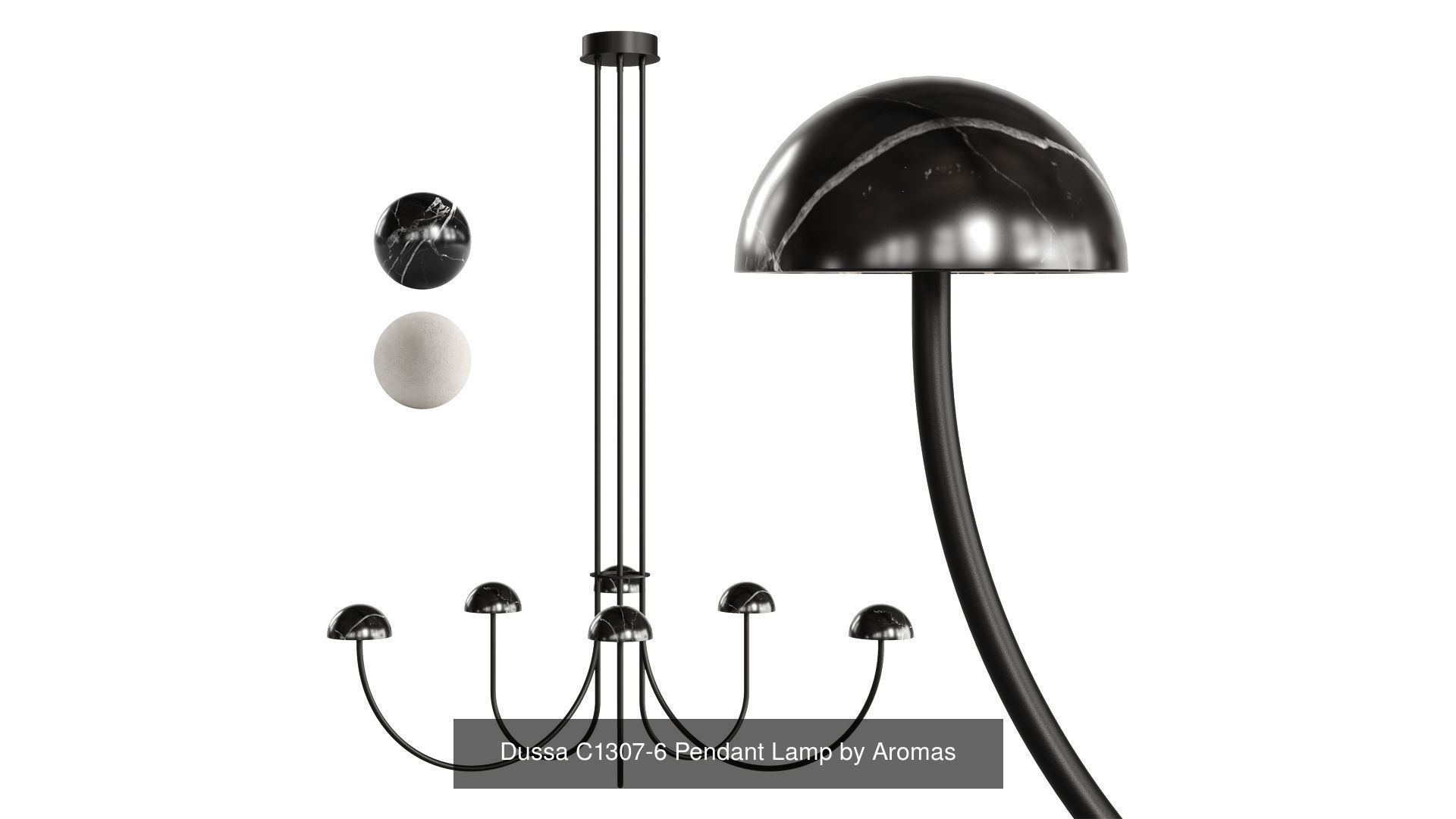 DUSSA pendant light with ball 3D Model Collection_2