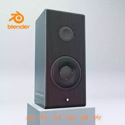 Speaker acoustic loudspeakers Low-poly 3D model