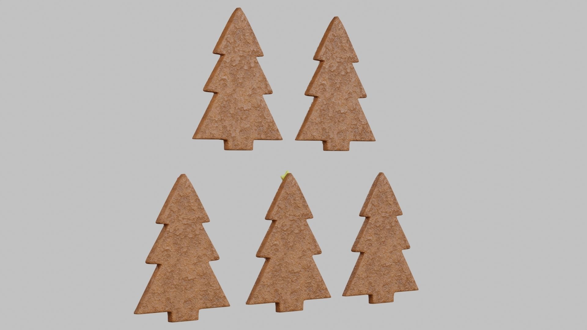 Gingerbread Christmas Cookie 3 - Christmas Tree 3D model_7