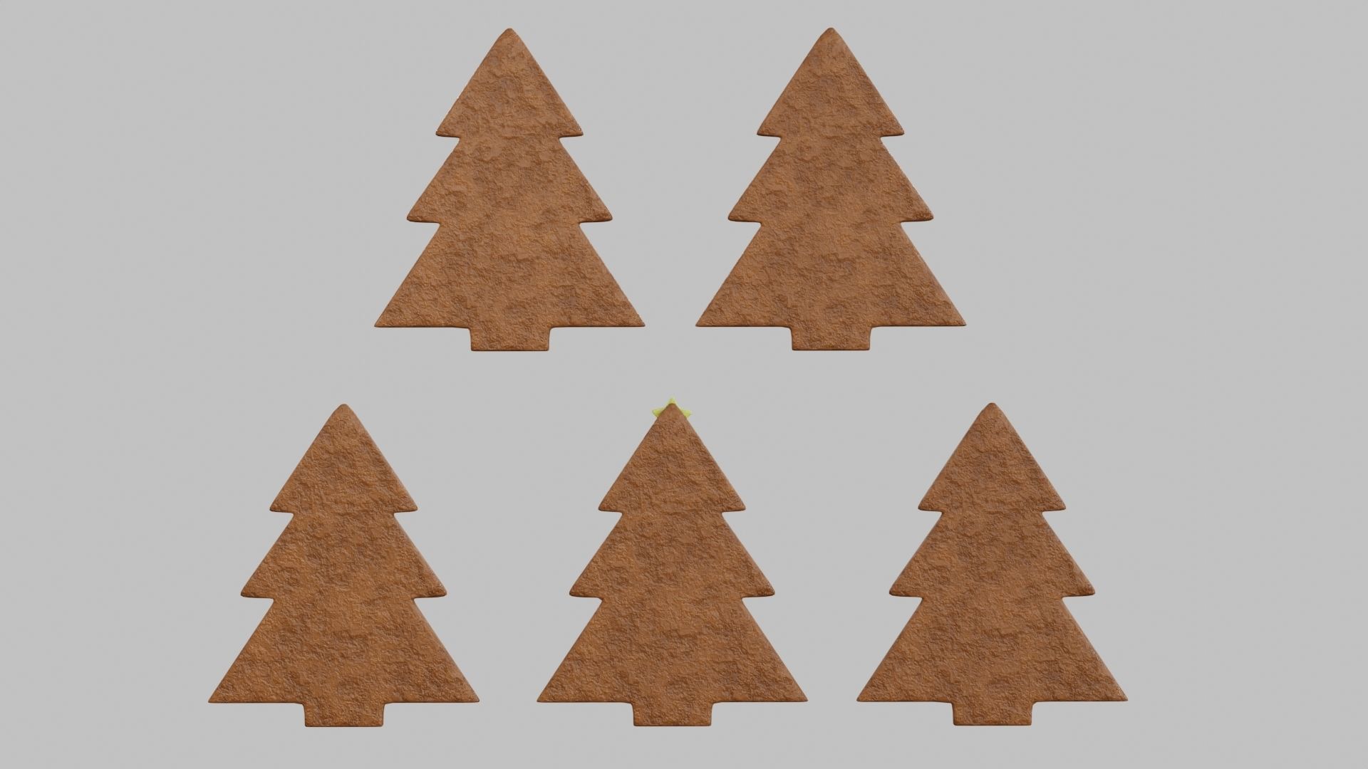 Gingerbread Christmas Cookie 3 - Christmas Tree 3D model_6