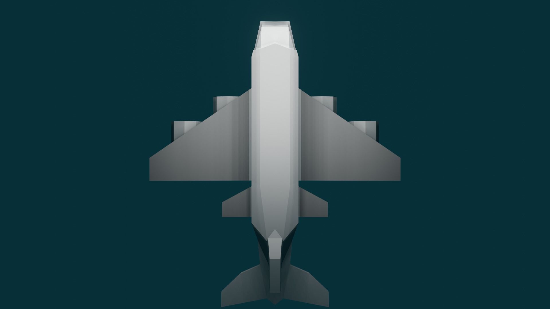 Low Mid Poly Game Ready Cartoon Style Plane Low-poly 3D model_5
