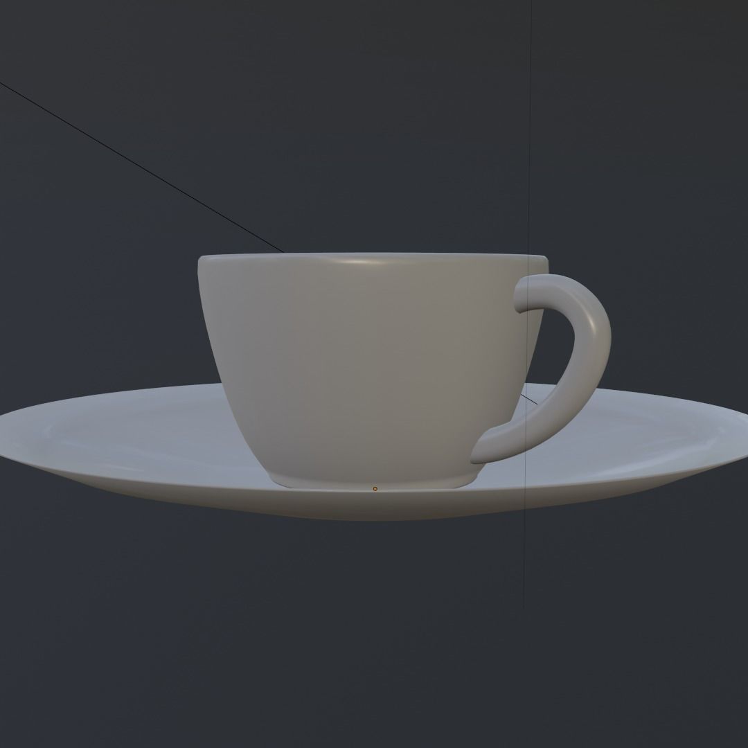 cup and saucer Free 3D model_3
