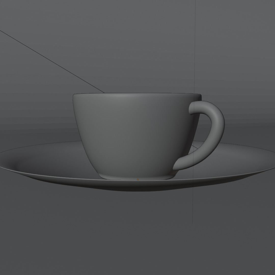 cup and saucer Free 3D model_4