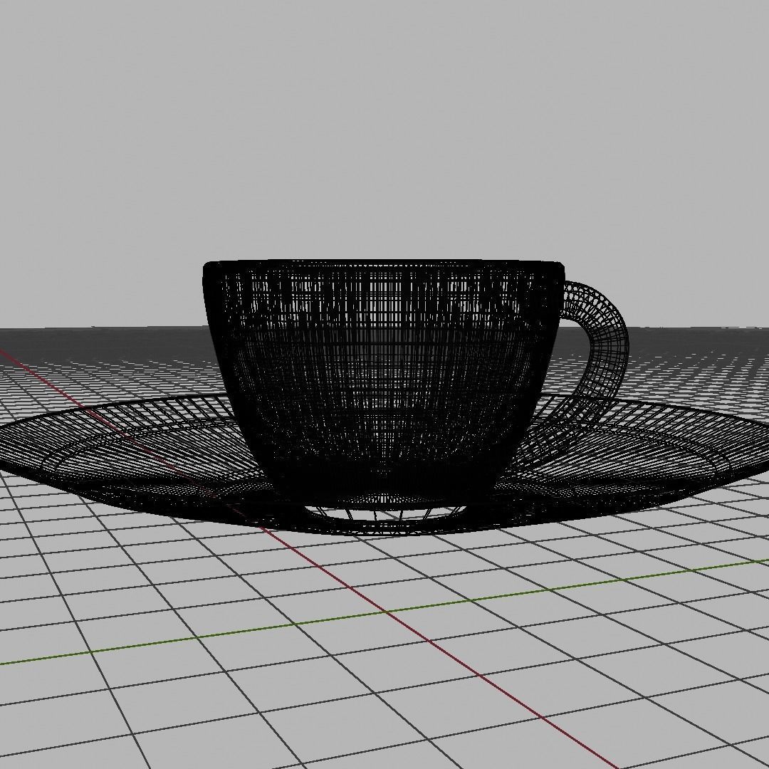 cup and saucer Free 3D model_5