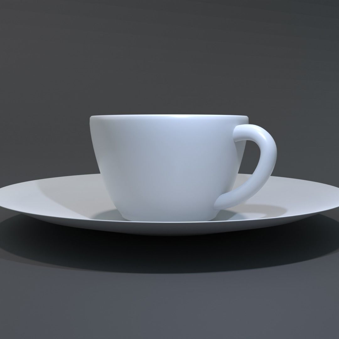 cup and saucer Free 3D model_2