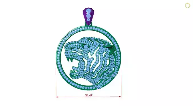 pendant Tiger 3D print model