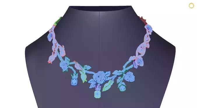 Necklace Flower 3D print model